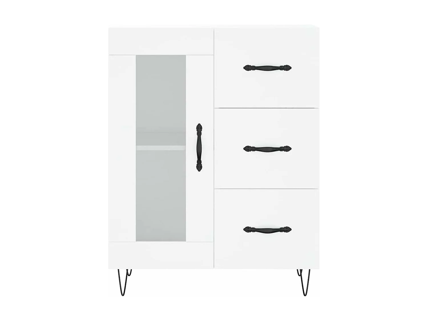 Buffet blanc 69,5x34x90 cm bois d'ingénierie