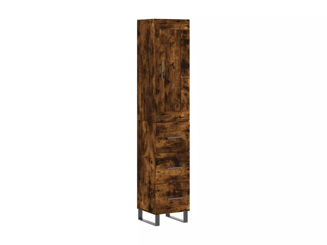 Kauf Unique Highboard Räuchereiche 34,5x34x180 cm Holzwerkstoff