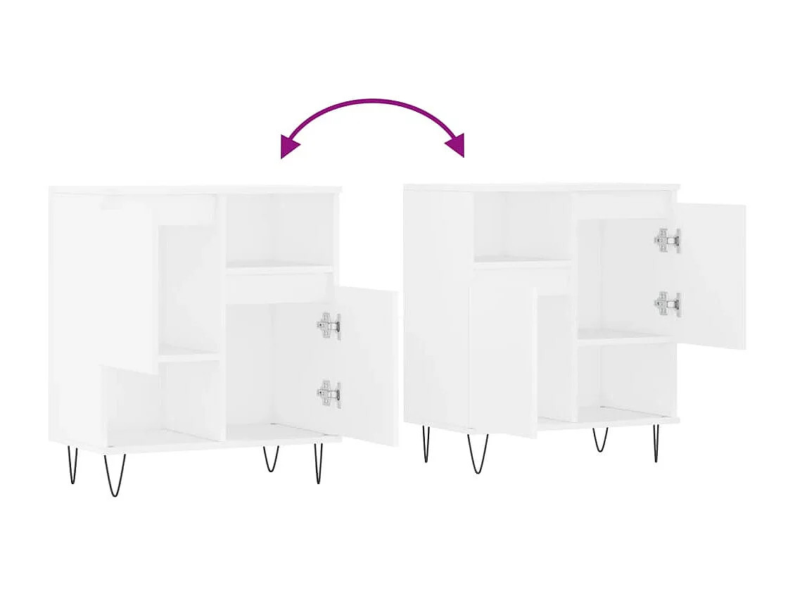 Sideboard Weiß 60x35x70 cm Holzwerkstoff