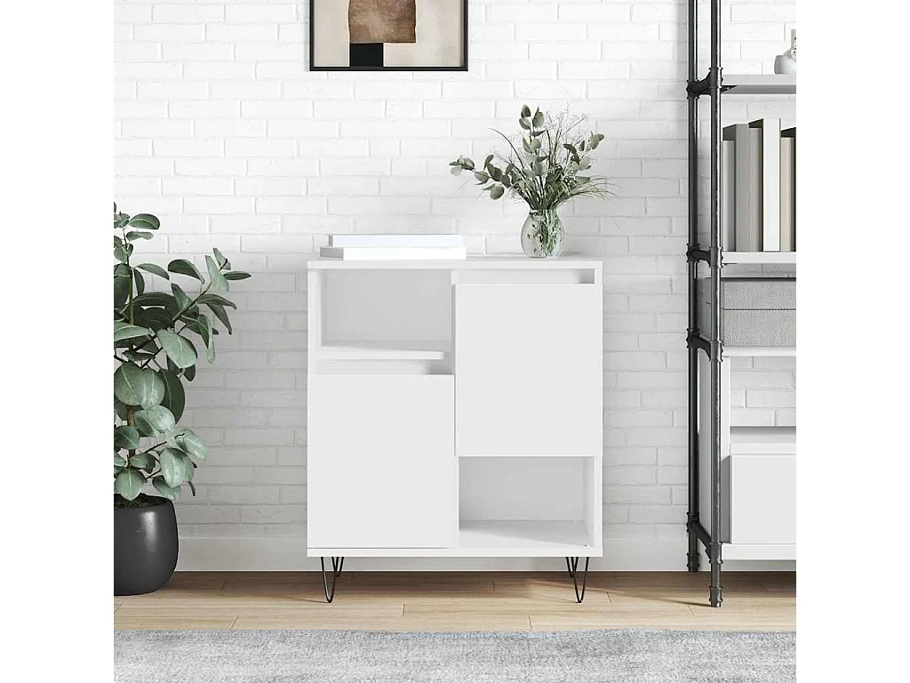 Buffet Blanc 60x35x70 cm Bois d'ingénierie