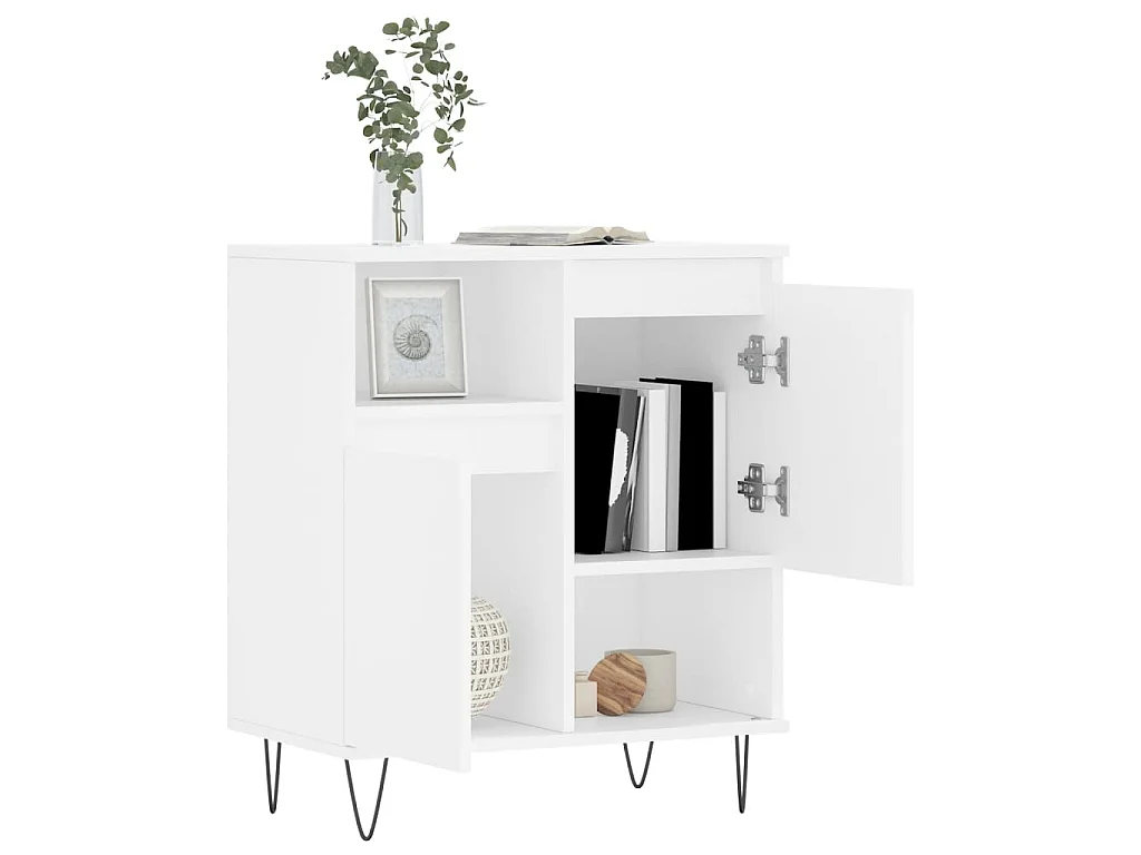 Buffet Blanc 60x35x70 cm Bois d'ingénierie