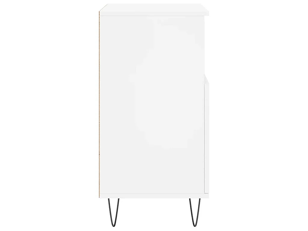 Aparador de madera contrachapada blanco 60x35x70 cm