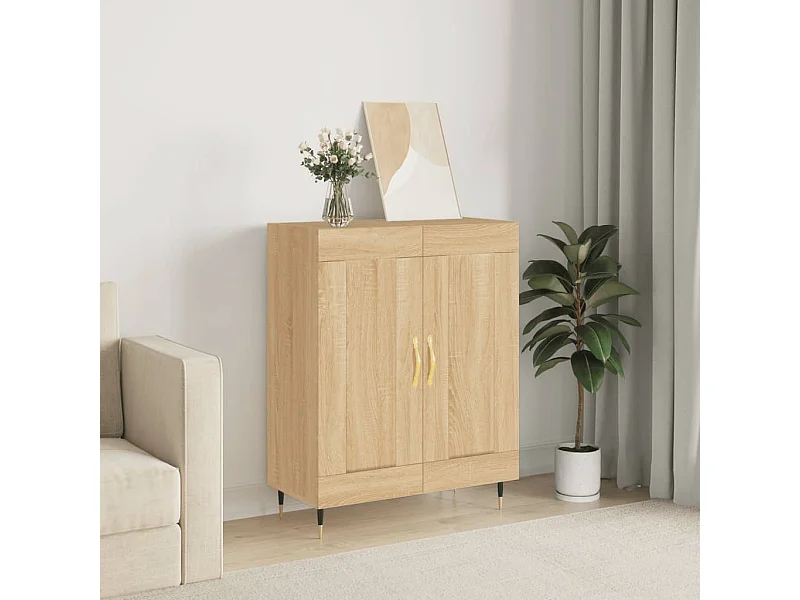 Buffet chêne sonoma 69,5x34x90 cm bois d'ingénierie