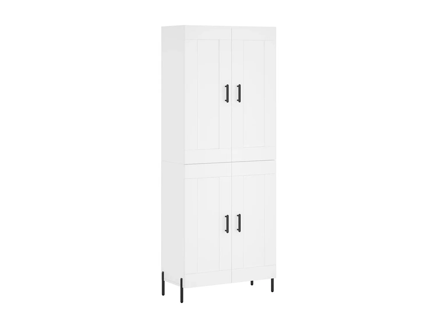 Buffet haut Blanc 69,5x34x180 cm Bois d'ingénierie