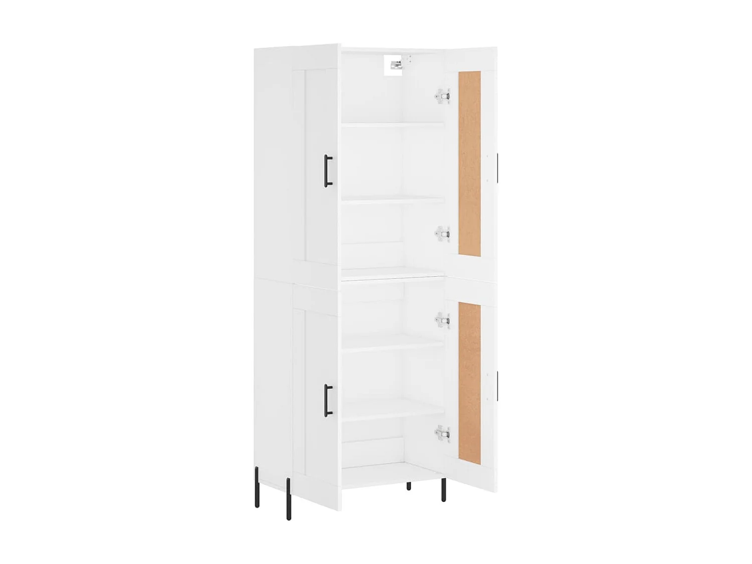 Buffet haut Blanc 69,5x34x180 cm Bois d'ingénierie