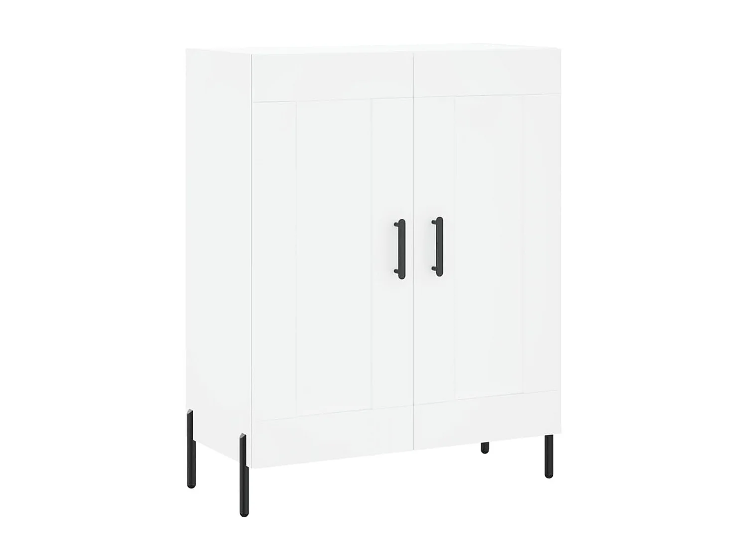 Buffet haut Blanc 69,5x34x180 cm Bois d'ingénierie