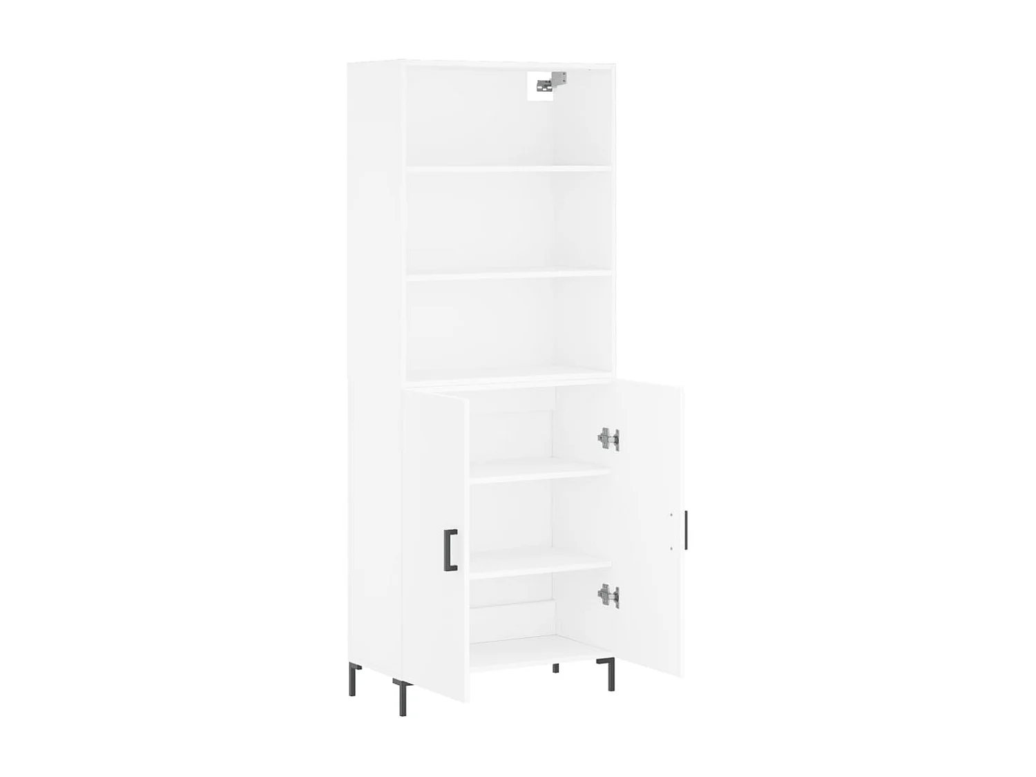 Buffet haut Blanc 69,5x34x180 cm Bois d'ingénierie