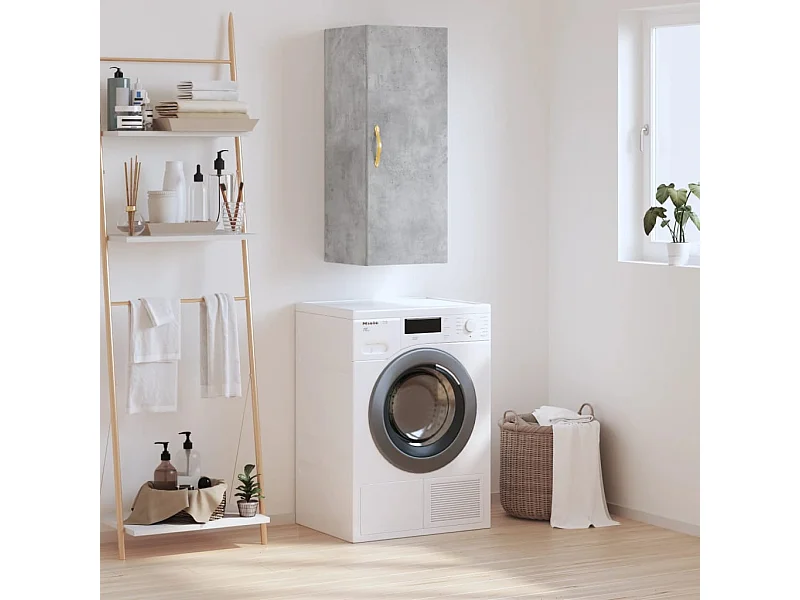 Armoire murale gris béton 34,5x34x90 cm