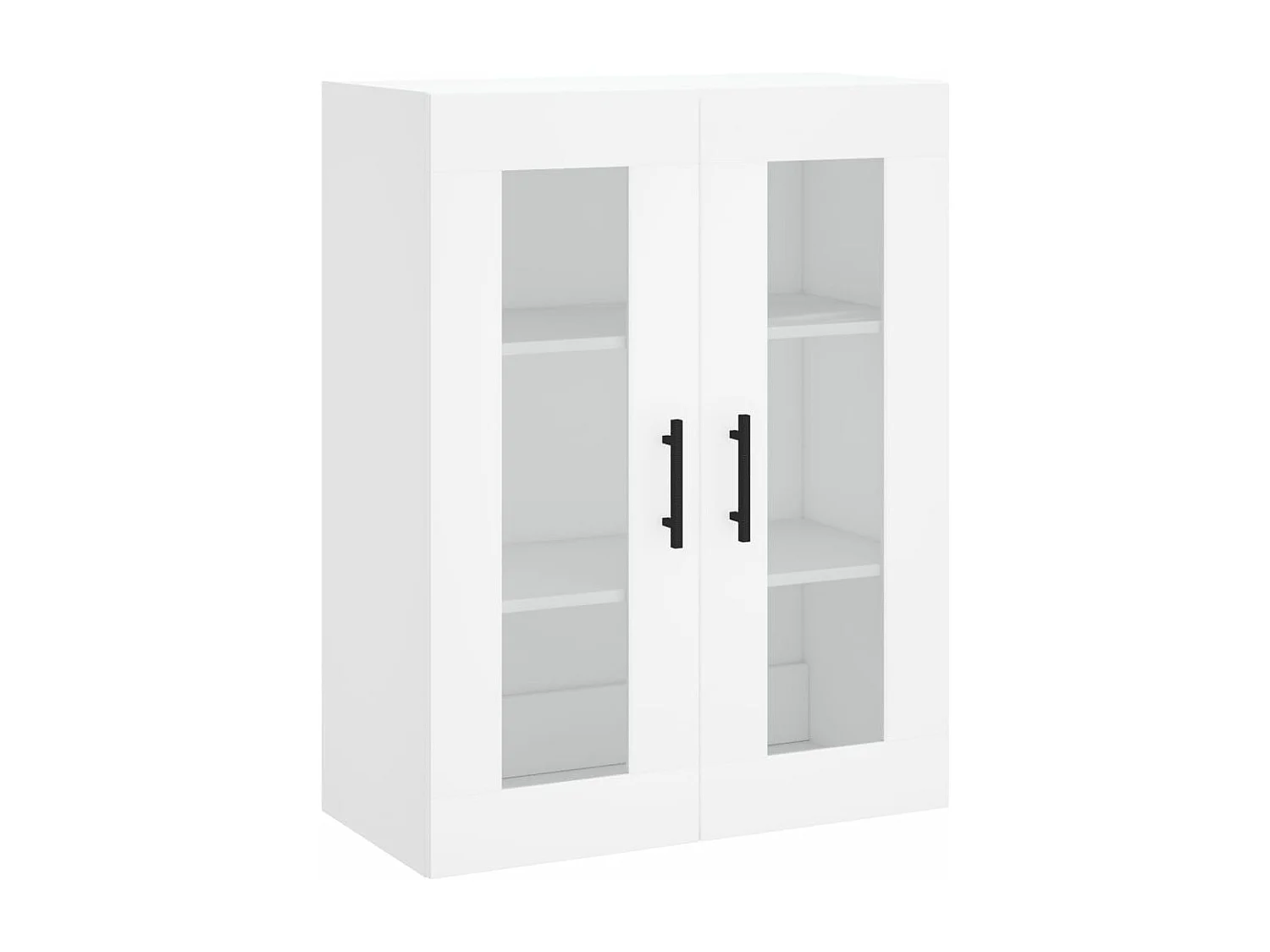 Armoires murales 2 pcs blanc bois d'ingénierie