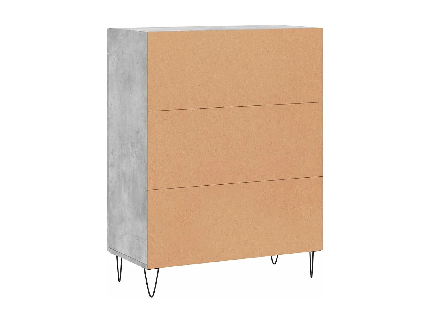 Buffet gris béton 69,5x34x90 cm bois d'ingénierie