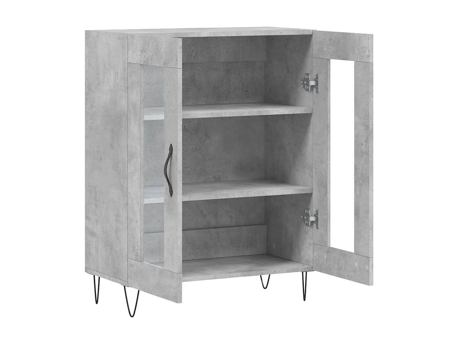 Buffet gris béton 69,5x34x90 cm bois d'ingénierie