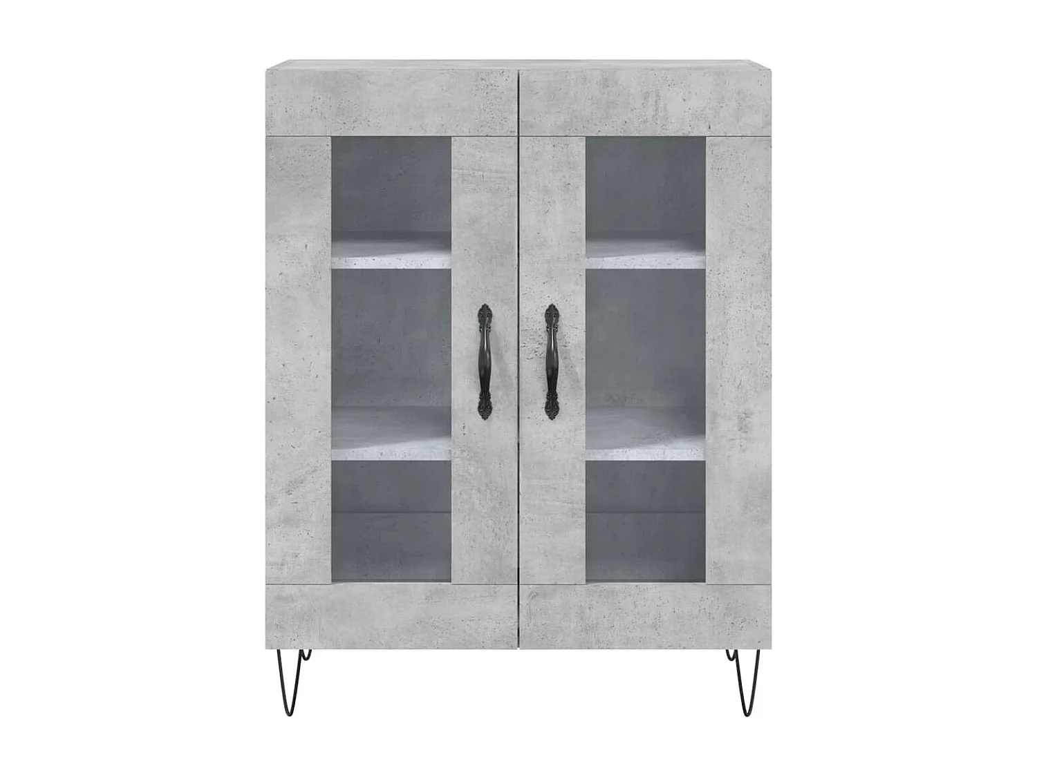 Buffet gris béton 69,5x34x90 cm bois d'ingénierie