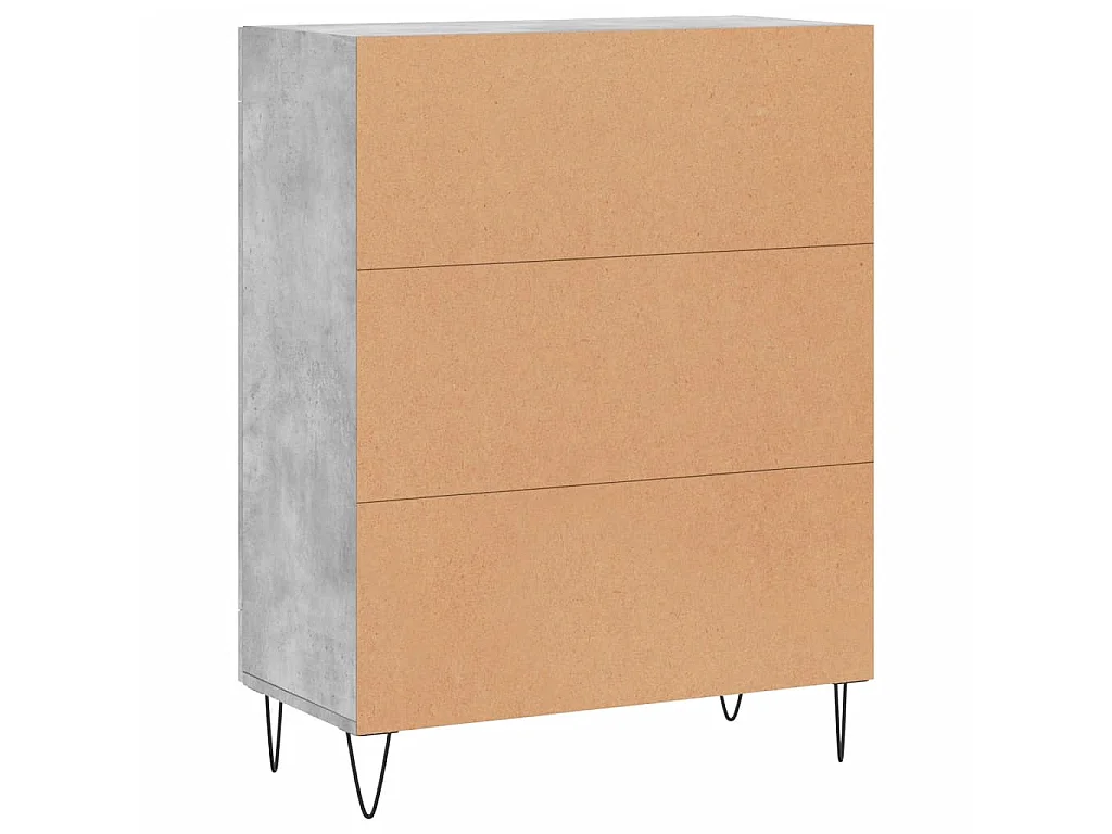 Credenza Grigio Cemento 69,5x34x90 cm in Legno Multistrato
