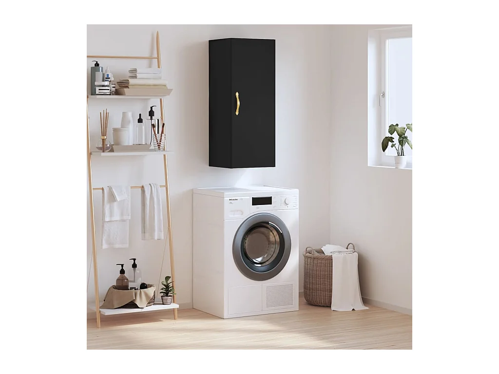 Armoire murale noir 34,5x34x90 cm