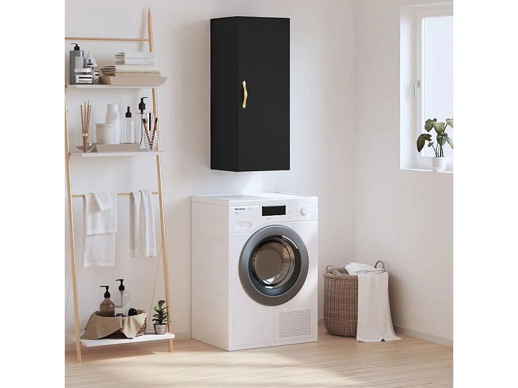 Armoire murale noir 34,5x34x90 cm