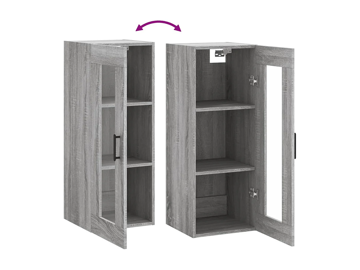 Armoire murale sonoma gris 34,5x34x90 cm