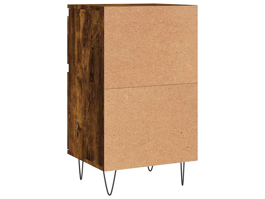 Buffet chêne fumé 40x35x70 cm bois d'ingénierie