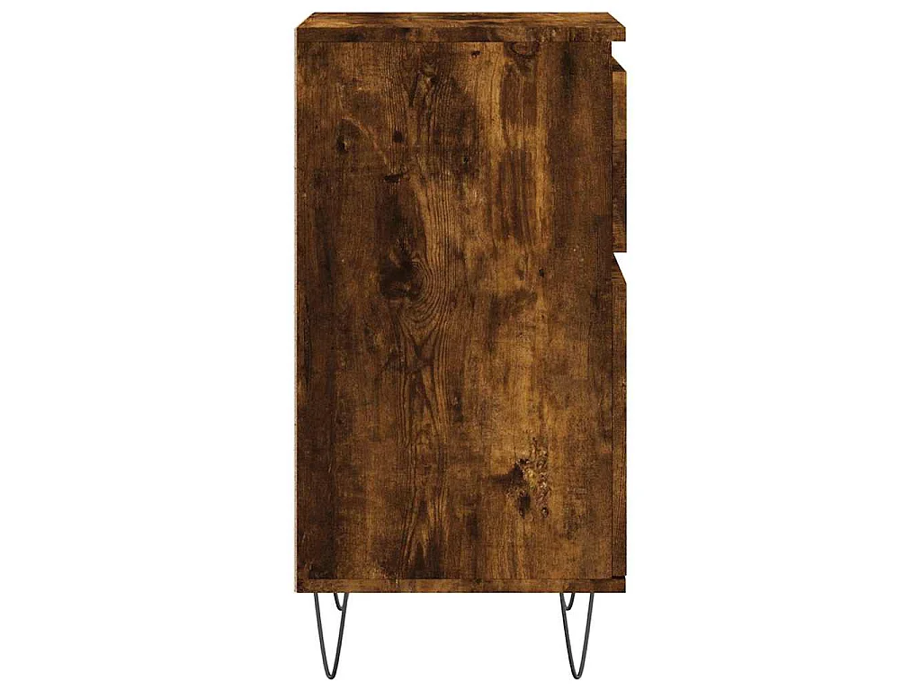 Buffet chêne fumé 40x35x70 cm bois d'ingénierie