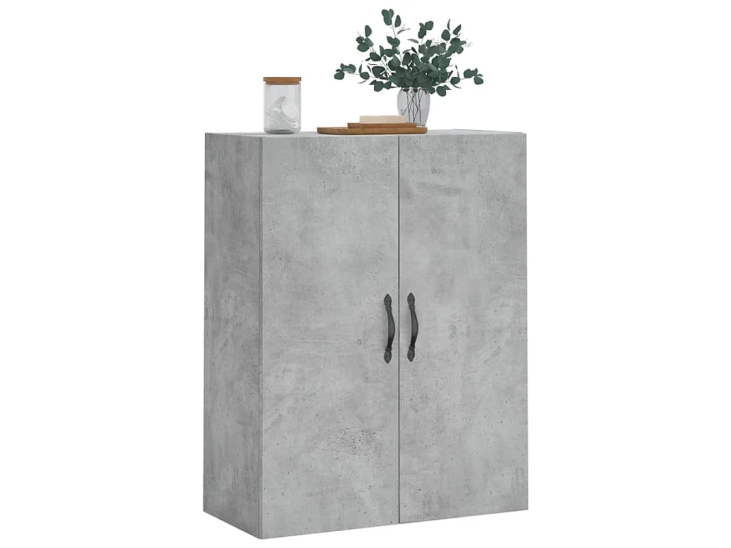 Wandkast 69,5x34x90 cm bewerkt hout betongrijs