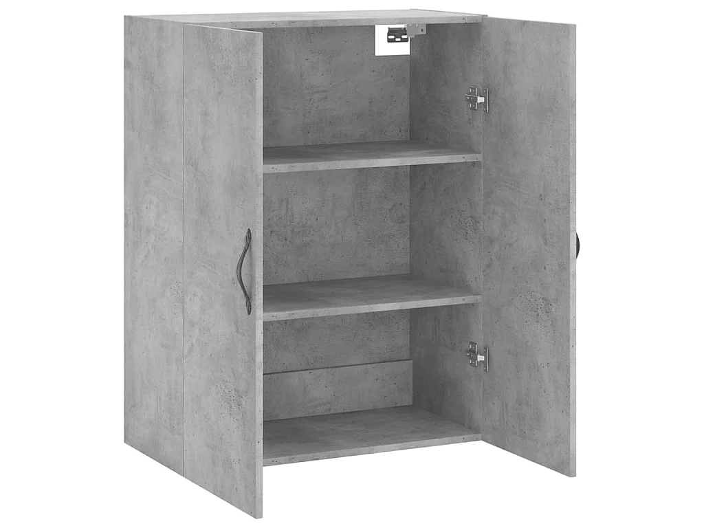 Wandkast 69,5x34x90 cm bewerkt hout betongrijs