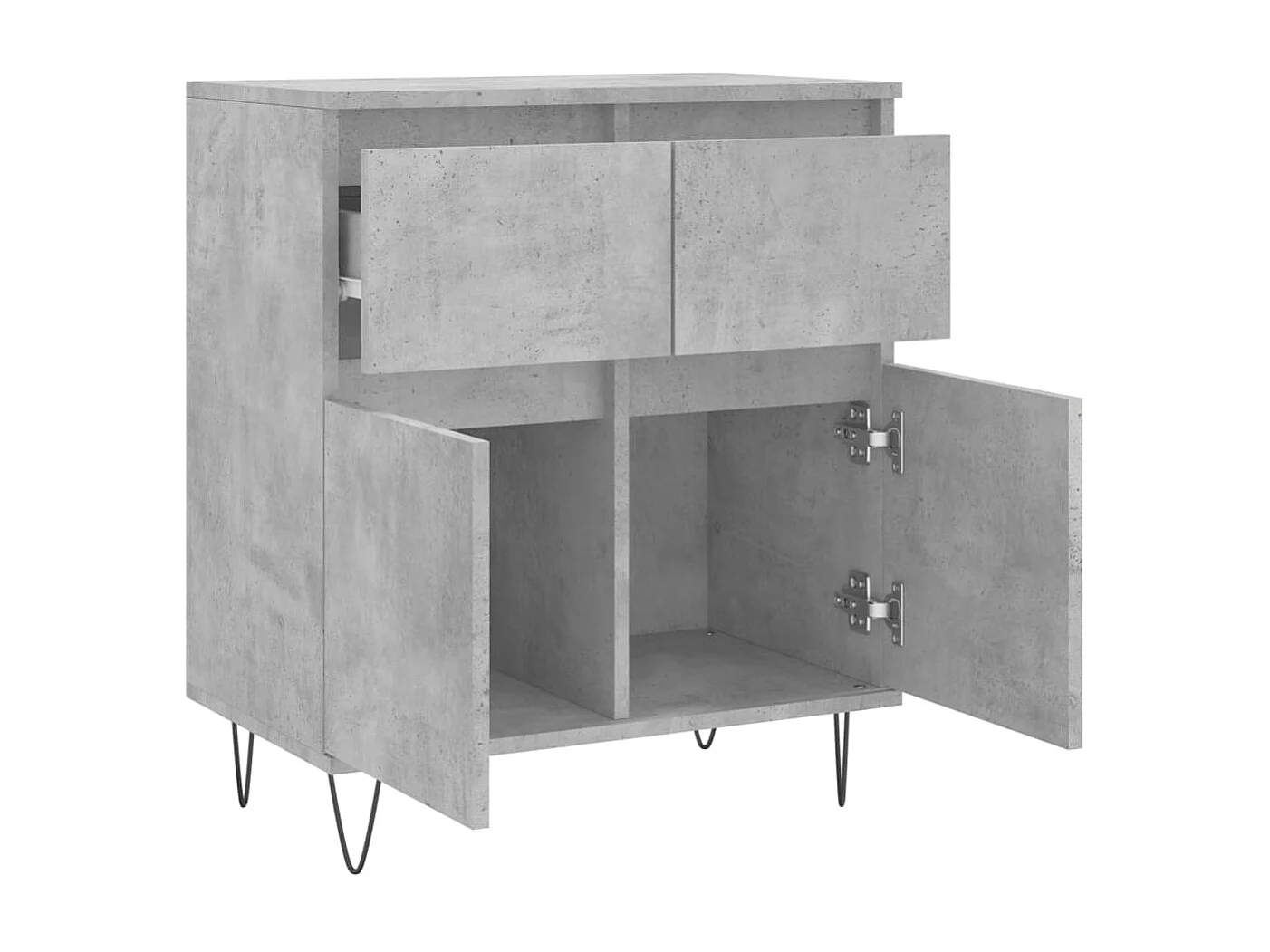 Buffet Gris béton 60x35x70 cm Bois d'ingénierie