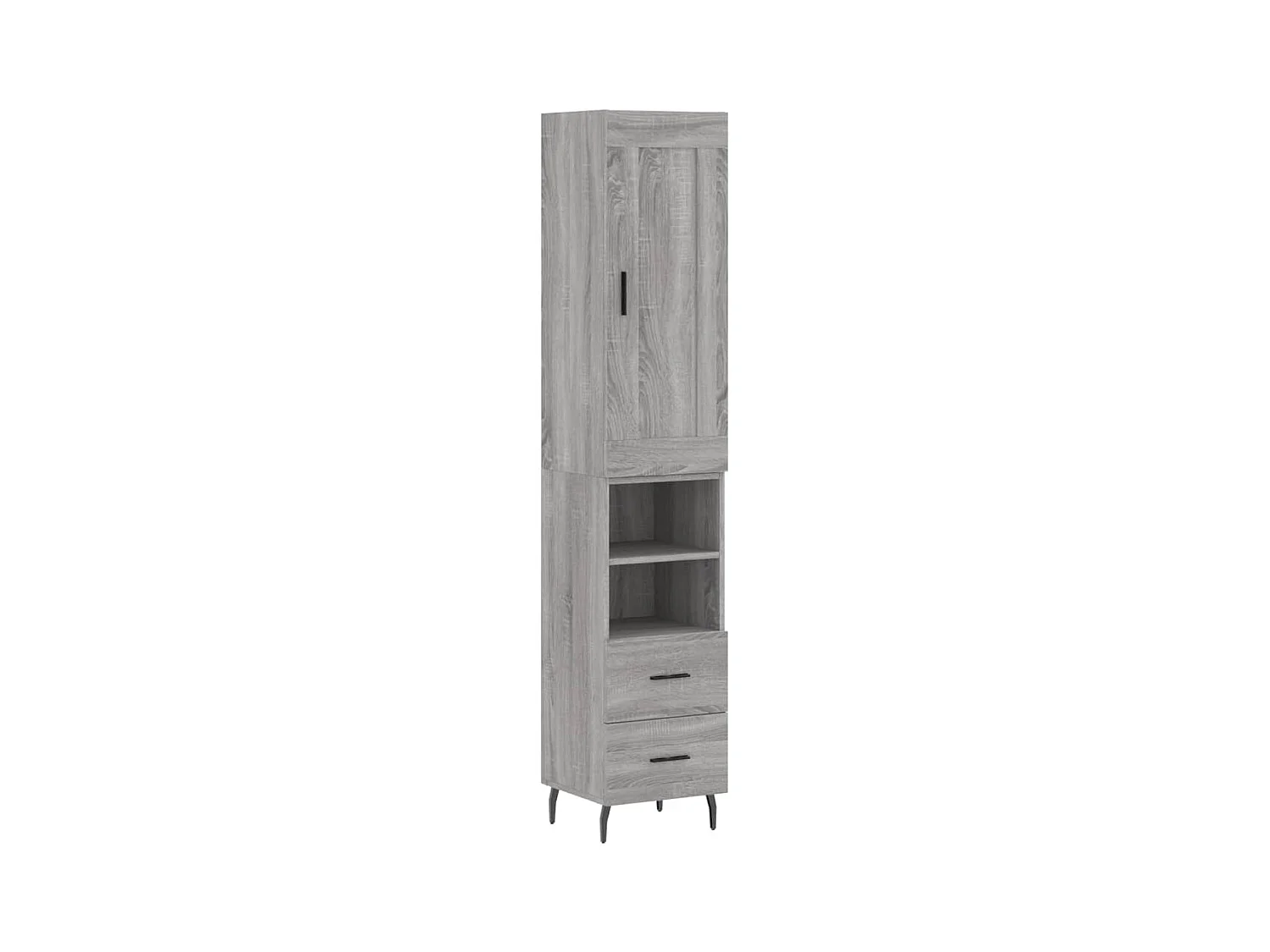 Highboard Grau Sonoma 34,5x34x180 cm Holzwerkstoff
