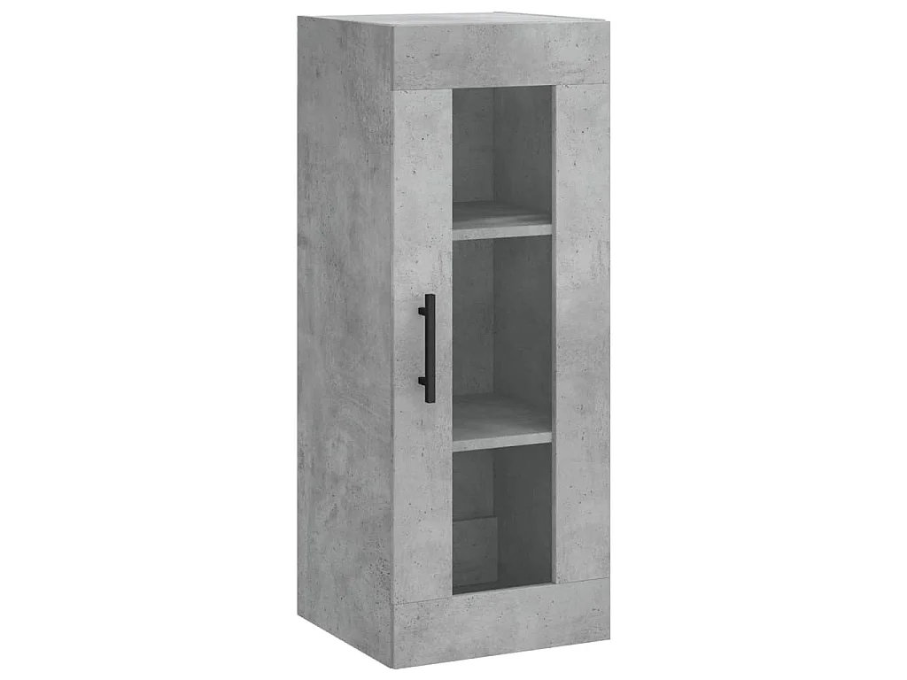 Buffet haut Gris béton 34,5x34x180 cm Bois d'ingénierie