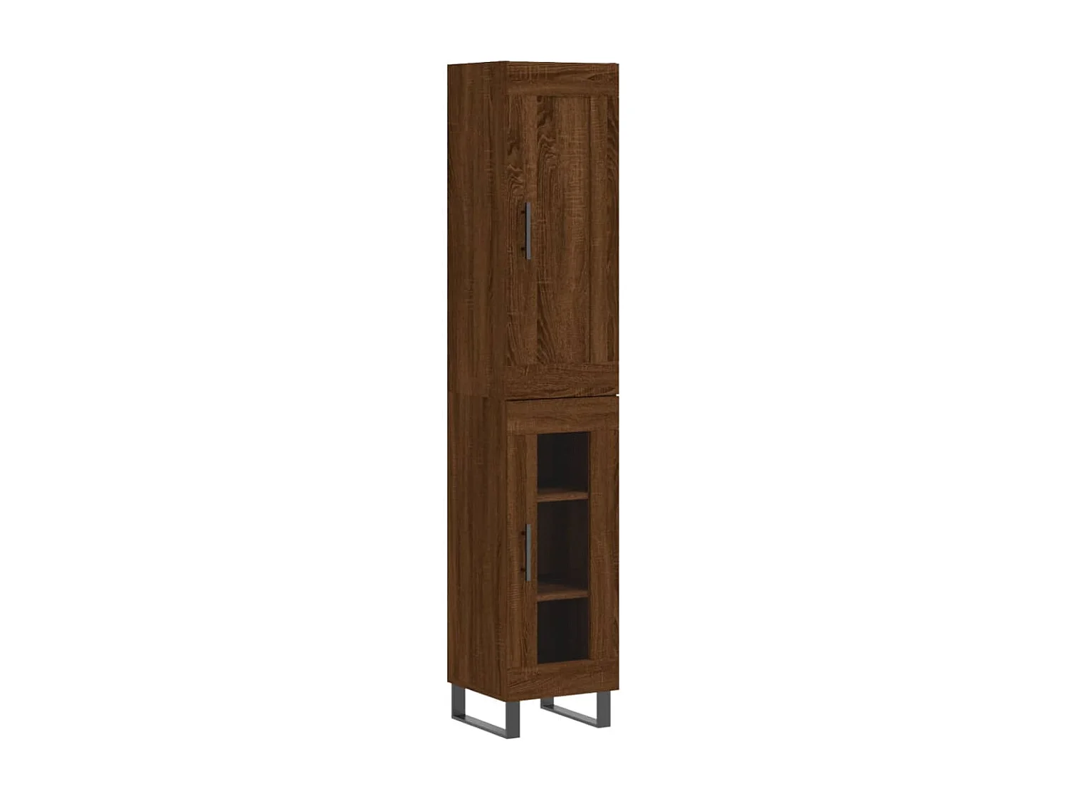 Highboard Braun Eichen-Optik 34,5x34x180 cm Holzwerkstoff