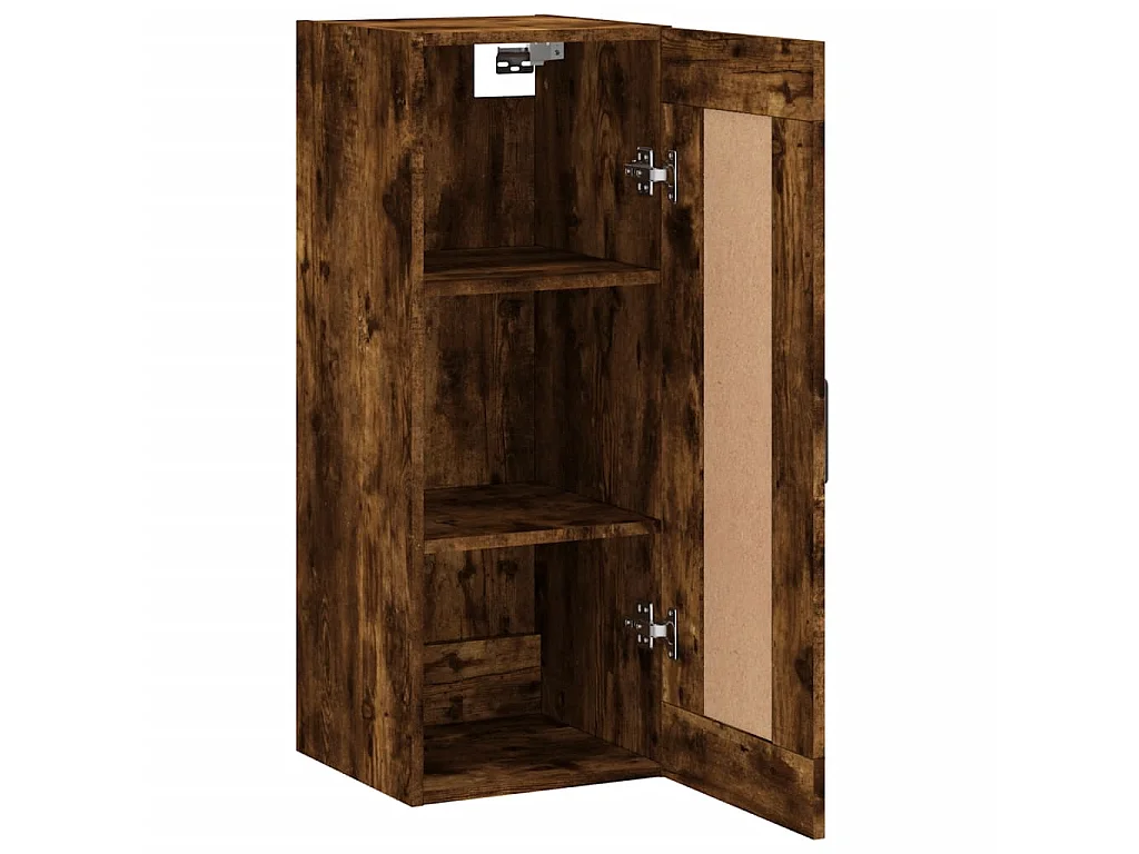 Mobile a Parete Rovere Fumo 34,5x34x90 cm in Legno Multistrato