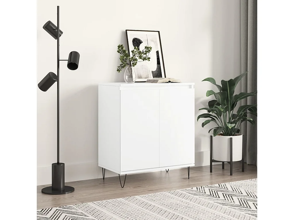 Buffet Blanc 60x35x70 cm Bois d'ingénierie