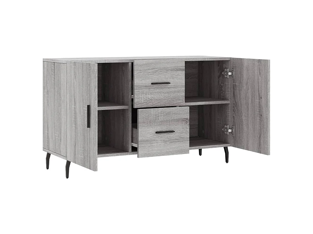 Credenza Grigio Sonoma 100x36x60 cm in Legno Multistrato