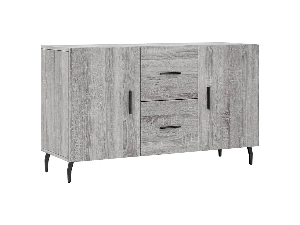 Dressoir 100x36x60 cm bewerkt hout grijs sonoma eikenkleurig