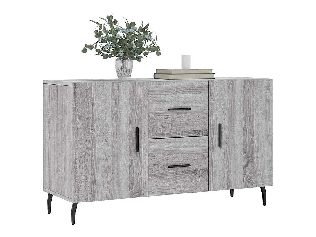Buffet sonoma gris 100x36x60 cm bois d'ingénierie