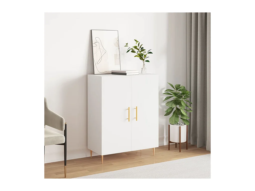 Dressoir 69,5x34x90 cm bewerkt hout wit
