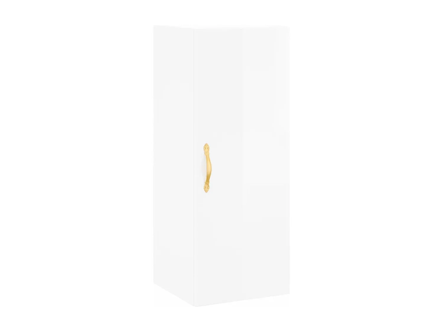 Credenza 34,5x34x180 cm in Legno Multistrato Bianco Lucido