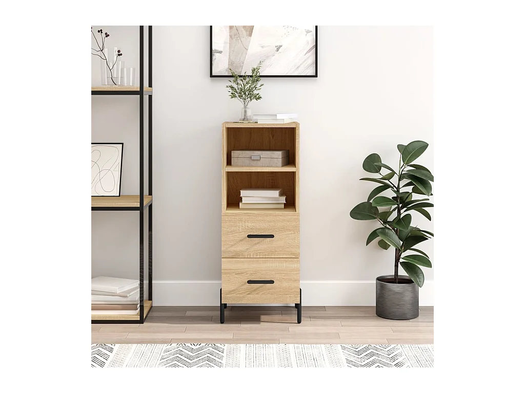 Buffet Chêne sonoma 34,5x34x90 cm Bois d'ingénierie
