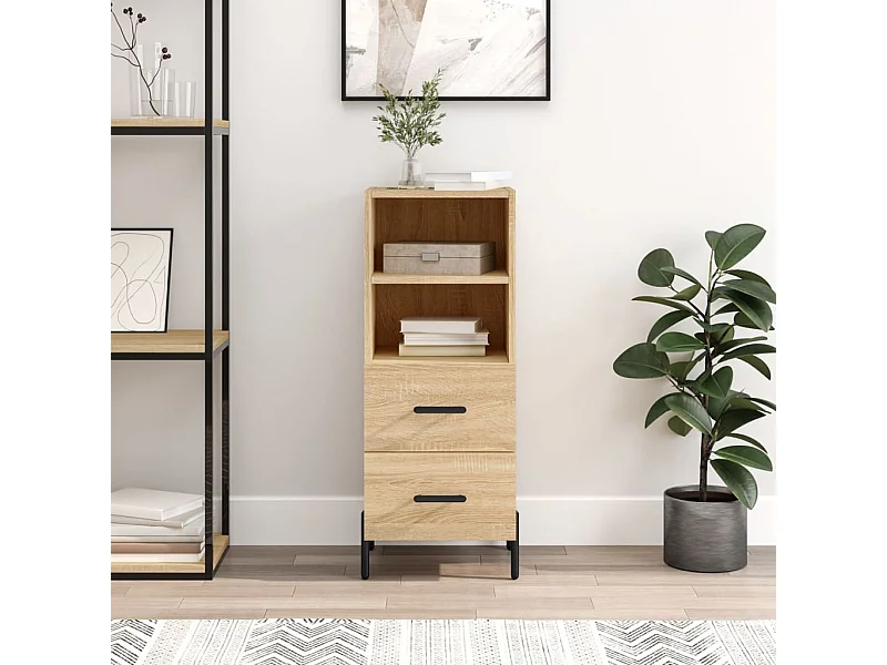 Buffet Chêne sonoma 34,5x34x90 cm Bois d'ingénierie