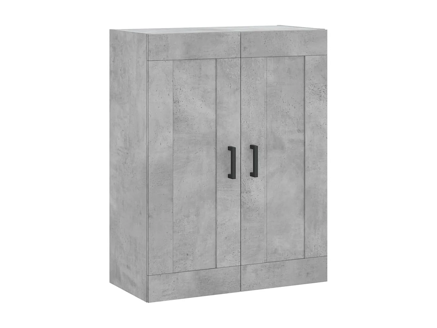Armoires murales 2 pcs gris béton bois d'ingénierie
