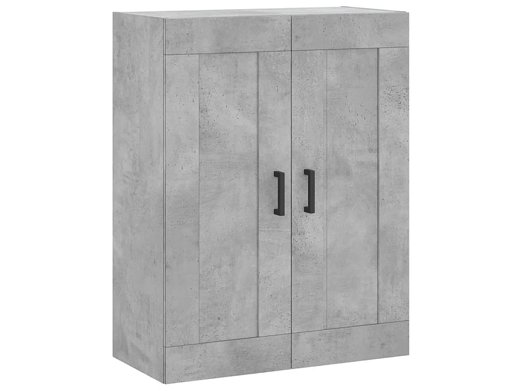 Armoires murales 2 pcs gris béton bois d'ingénierie