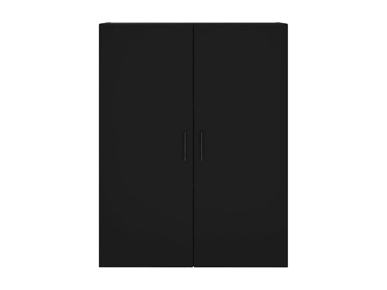 Credenza Nera 69,5x34x180 cm in Legno Multistrato