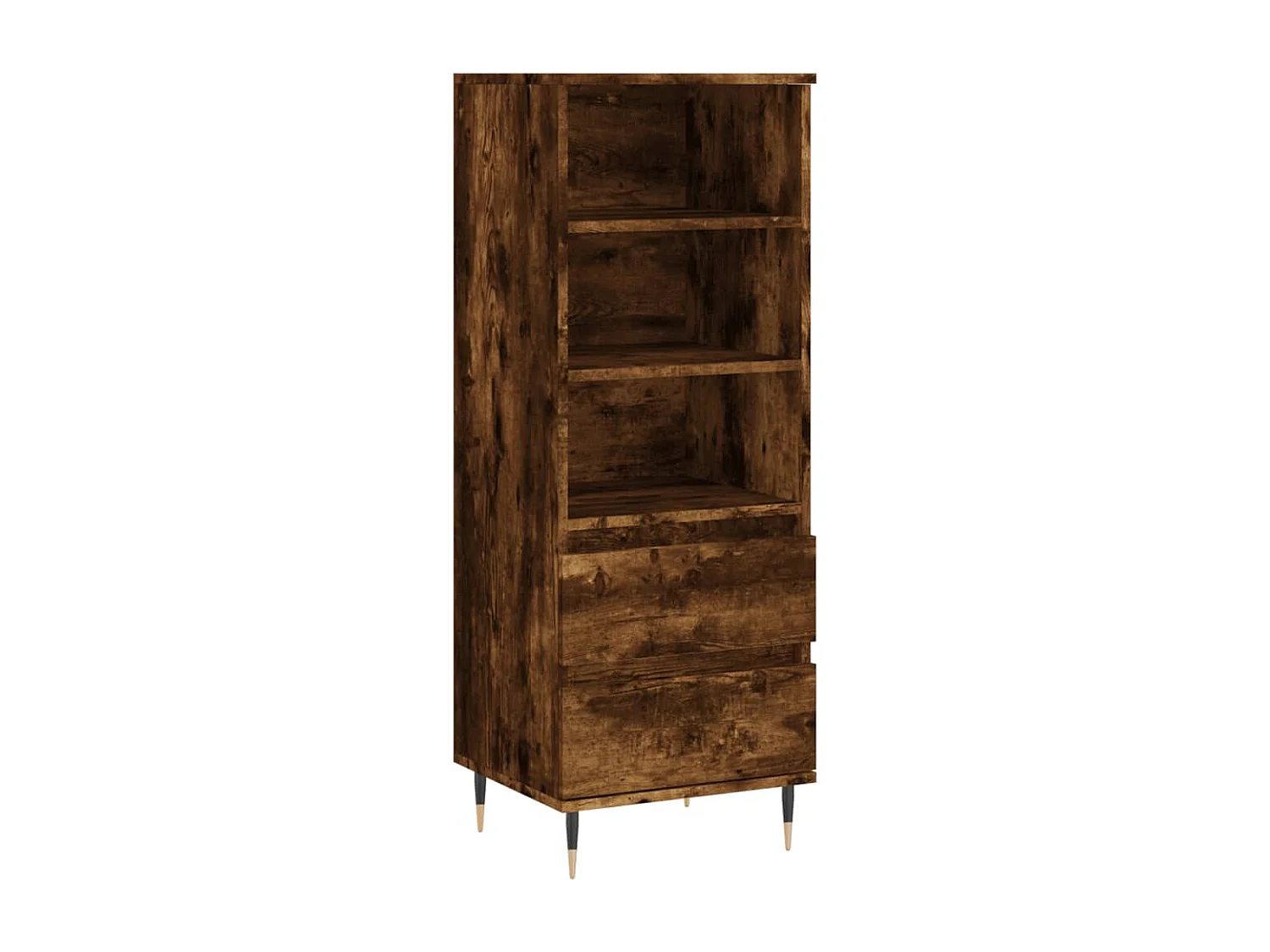 Buffet haut Chêne fumé 40x36x110 cm Bois d'ingénierie