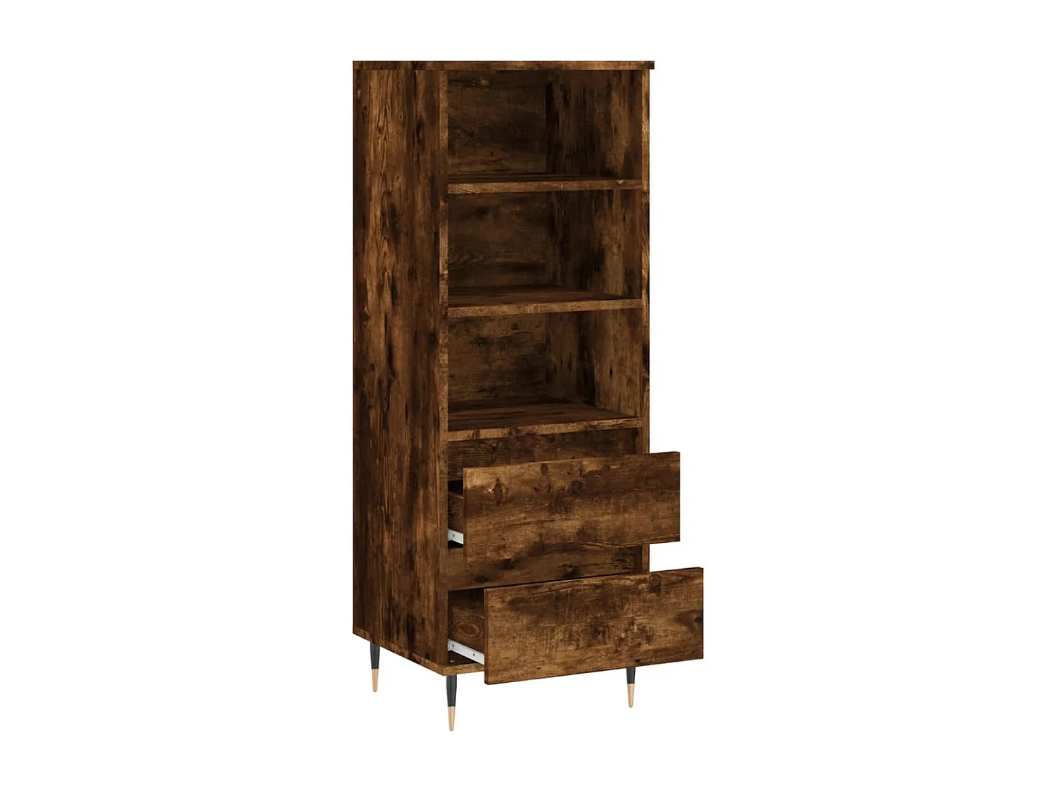 Buffet haut Chêne fumé 40x36x110 cm Bois d'ingénierie
