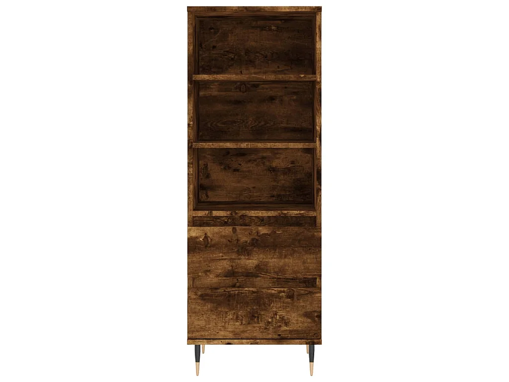 Buffet haut Chêne fumé 40x36x110 cm Bois d'ingénierie