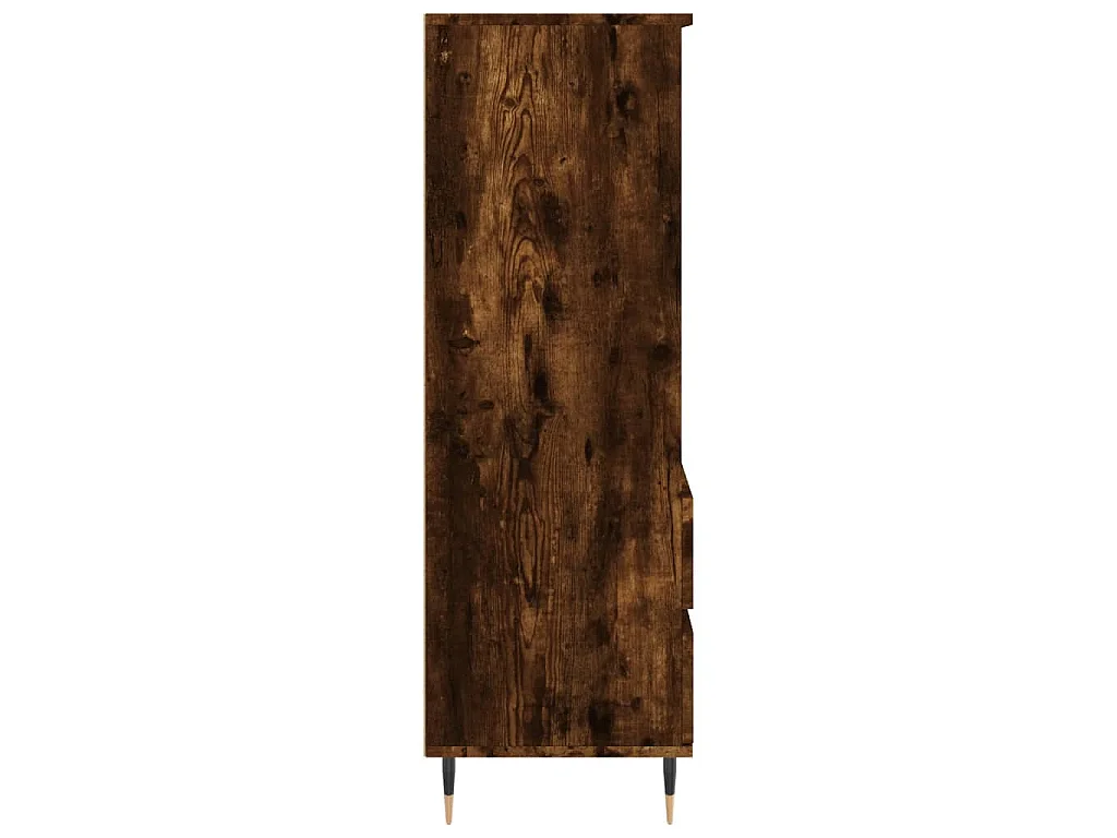 Buffet haut Chêne fumé 40x36x110 cm Bois d'ingénierie