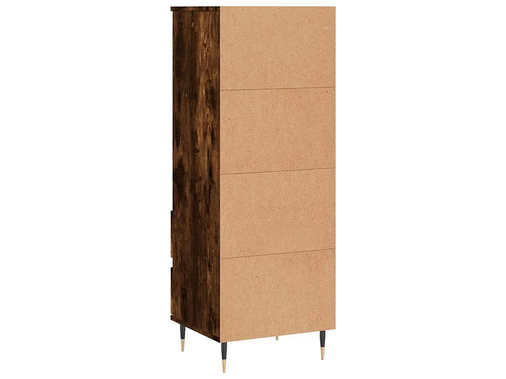 Buffet haut Chêne fumé 40x36x110 cm Bois d'ingénierie