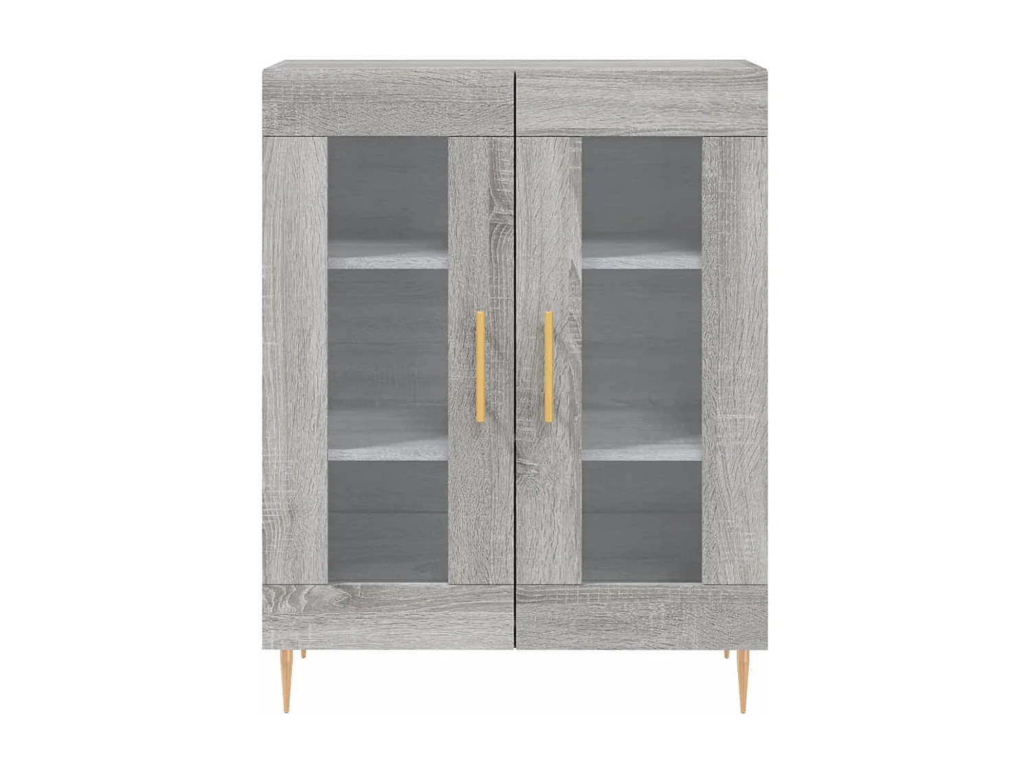 Credenza Grigio Sonoma 69,5x34x180 cm in Legno Multistrato