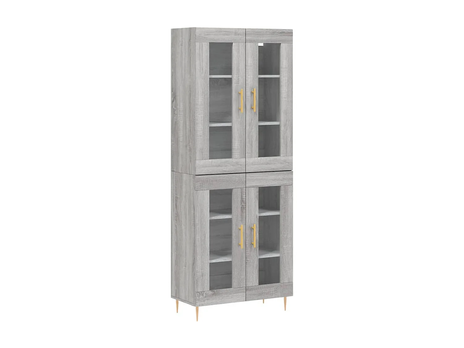 Buffet haut Sonoma gris 69,5x34x180 cm Bois d'ingénierie
