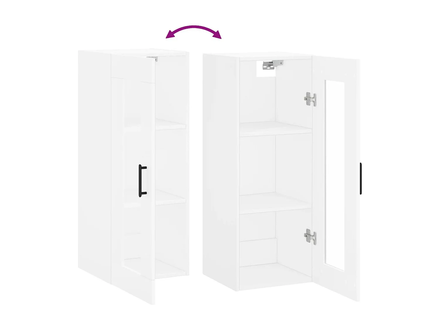 Armoire murale blanc 34,5x34x90 cm