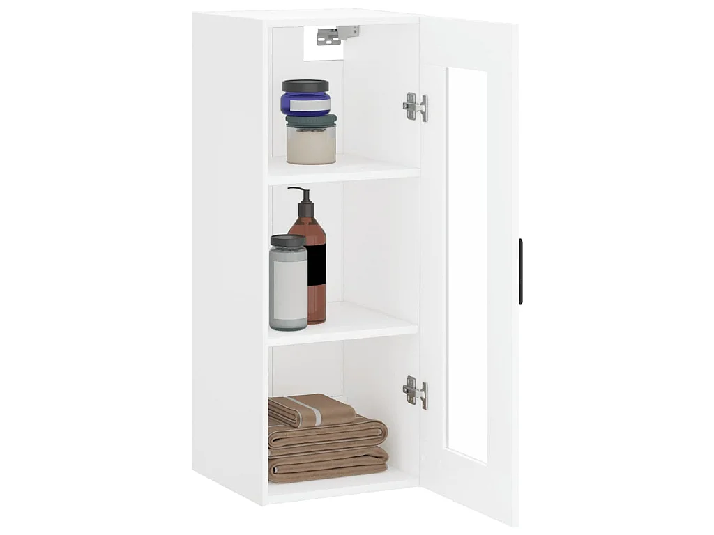 Armoire murale blanc 34,5x34x90 cm