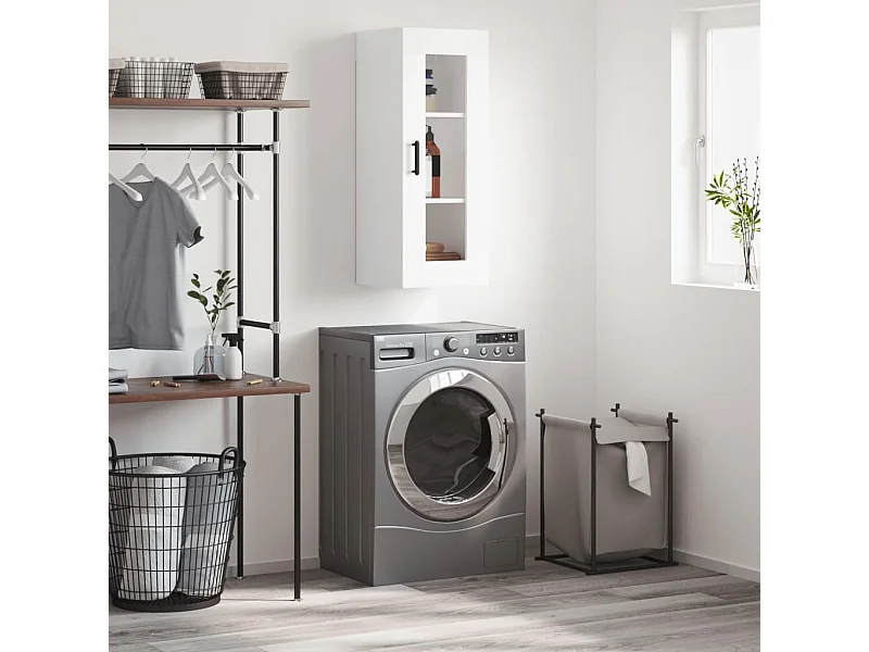 Armoire murale blanc 34,5x34x90 cm